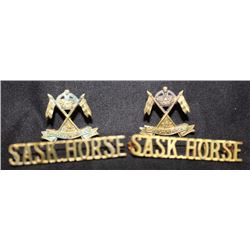 D159. 16/22nd Saskatchewan Light Horse Collar/Shoulder title lot