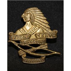 D165. 2nd/10th DRAGOONS Cap badge