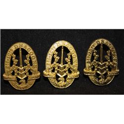 D167. 2nd/10th DRAGOONS Collar badge lot
