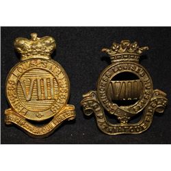 D173. 8th Princess Louise New Brunswick Hussars & Princess Louise Hussars Cap badge lot