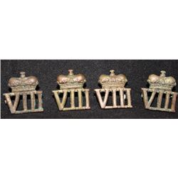 D174. 8th Princess Louise Canadian Hussars, Collar badge lot