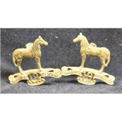 D182. 19th Edmonton Fusiliers Collar badge pair