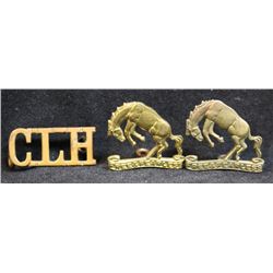 D185. 14th Canadian Light Horse Collar/Title lot