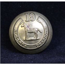 D186. 19th Alberta Dragoons Uniform Button