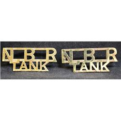 D196. New Brunswick Regiment Tank Shoulder badge pair