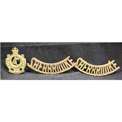 D202. Sherbrooke Regiment Collar/Shoulder title lot
