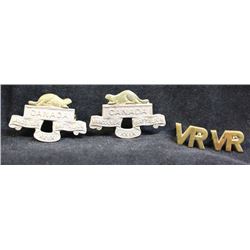 D219. Irish Fusiliers of Canada, Collar/Title Lot