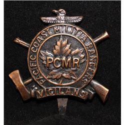 D225. Pacific Coast Militia Rangers Cap Badge