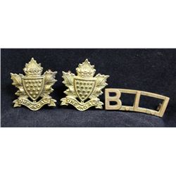 D227. Battleford Light Infantry Collar / Title lot