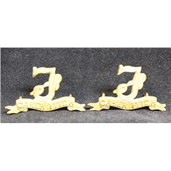 D233. Pictou Highlander Collar badge pair
