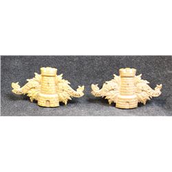 D242. Les Fusiliers De St Laurent Collar badge pair