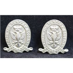 D249. Lanark and Renfrew Scottish Collar badges paiD249. Lanark and Renfrew Scottish Collar badges p