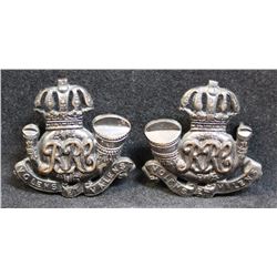 D251. Royal Rifles of Canada Collar badge pair