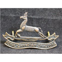 D264. Royal Canadian Dragoons, Officer's, Cap badge