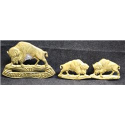 D265. 12th Manitoba Dragoons Cap/Collar badge lot