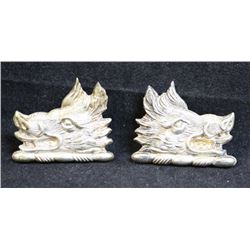 D268. The Lorne Scotts, Officer's Collar badges pair