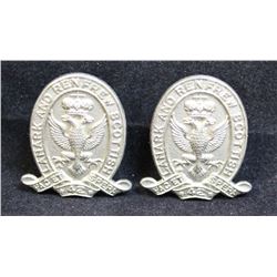 D271. Lanark and Renfrew Scottish Collar badge pair