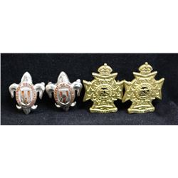 D282. Fusiliers Mont Royal, Le Regiment De Maisonneuve Collar badge lot