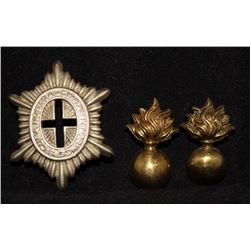 D293. Governor General's Foot Guard Cap/Collar badge lot