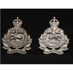 D301. Algonquin Regiment Collar badge pair