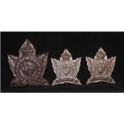 D316. Perth Regiment Cap and Collar badge lot