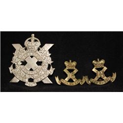 D321. Canadian Scottish Cap/Collar badge lot