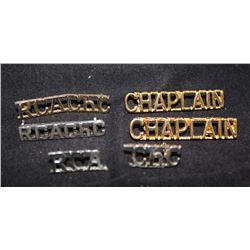 E16. Chaplain Corps shoulder badge lot