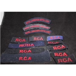H1. Royal Canadian Artillery Cloth shoulder title lot
