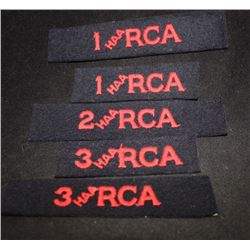 H3. Royal Canadian Artillery Cloth shoulder flash lot