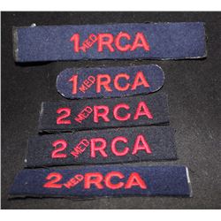 H10. Royal Canadian Artillery CLOTH Flash Lot