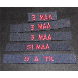 H13. Royal Canadian Artillery CLOTH Flash lot