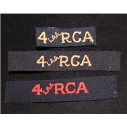 H17. Royal Canadian Artillery CLOTH Flash lot