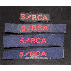 H18. Royal Canadian Artillery CLOTH Flash lot