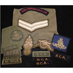 H20. Royal Canadian Artillery Cloth Lot