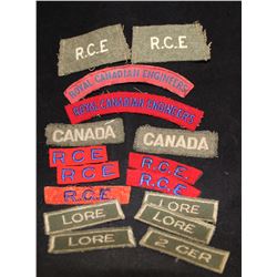 H23. Royal Canadian Engineers Cloth Lot