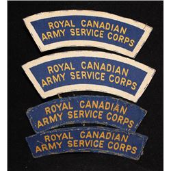 H29. Royal Canadian Army Service Corps CANVAS shoulder flash lot