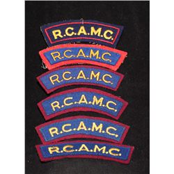 H35. Royal Canadian Army Medical Corps Cloth flash lot