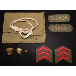 H45. House Wife, Service Stripe, button lot