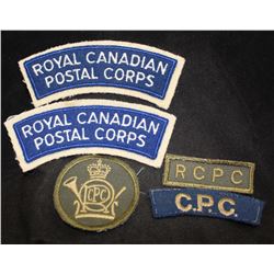 H50. RCPC, Royal Canadian Postal Corps cloth flash lot