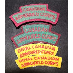 H59. Canadian (Royal ) Armoured Corps cloth flash lot