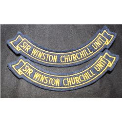 H61. Sir Winston Churchill Unit shoulder flash pair
