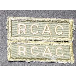 H68. RCAC, Royal Canadian Armoured Corps Combat Title pair