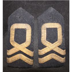 H75. Wavy Navy Shoulder Board pair