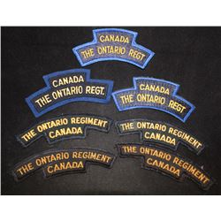 H79. Ontario Regiment Cloth shoulder flash lot