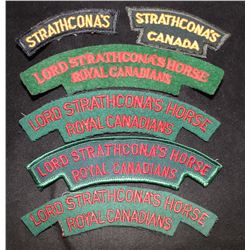 H83. Lord Strathconas Horse Royal Canadian Cloth shoulder flash lot