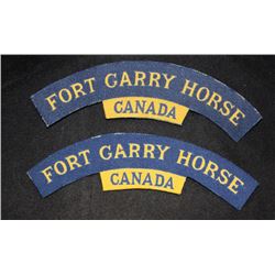 H87. Fort Garry Horse CANVAS Shoulder flash lot