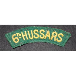 H92. 6th HUSSARS, cloth shoulder flash