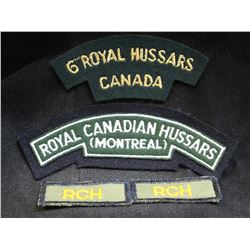 H93. 6th Duke Connaught's, Royal Canadian Hussars, Cloth flash lot