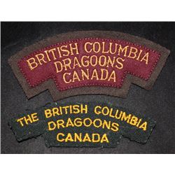 H101. British Columbia Dragoons Cloth flash lot