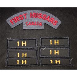 H104. 1st Hussars cloth flash/Combat flash lot